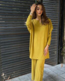 Starlit - Mustard Warm Georgette 2-Piece Cord Set
