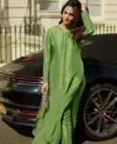 Dastaan -Green Raw Silk 2-Piece Suit